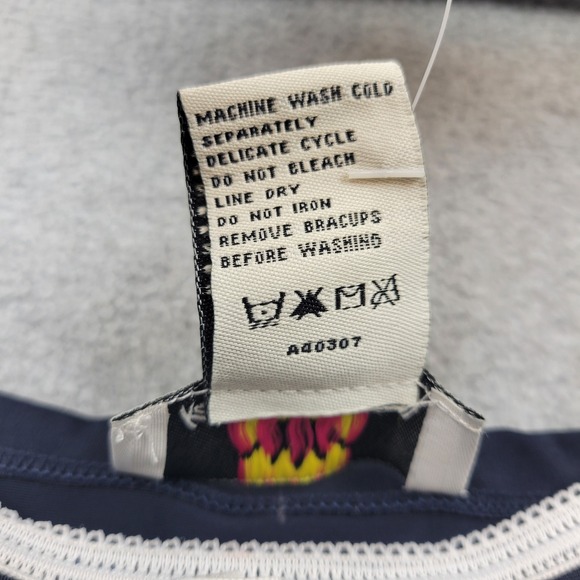 Kathleen Kirkwood Swim Tank Top 1X Sleeveless White Trim NEW QVC Navy‎ - Picture 4 of 16